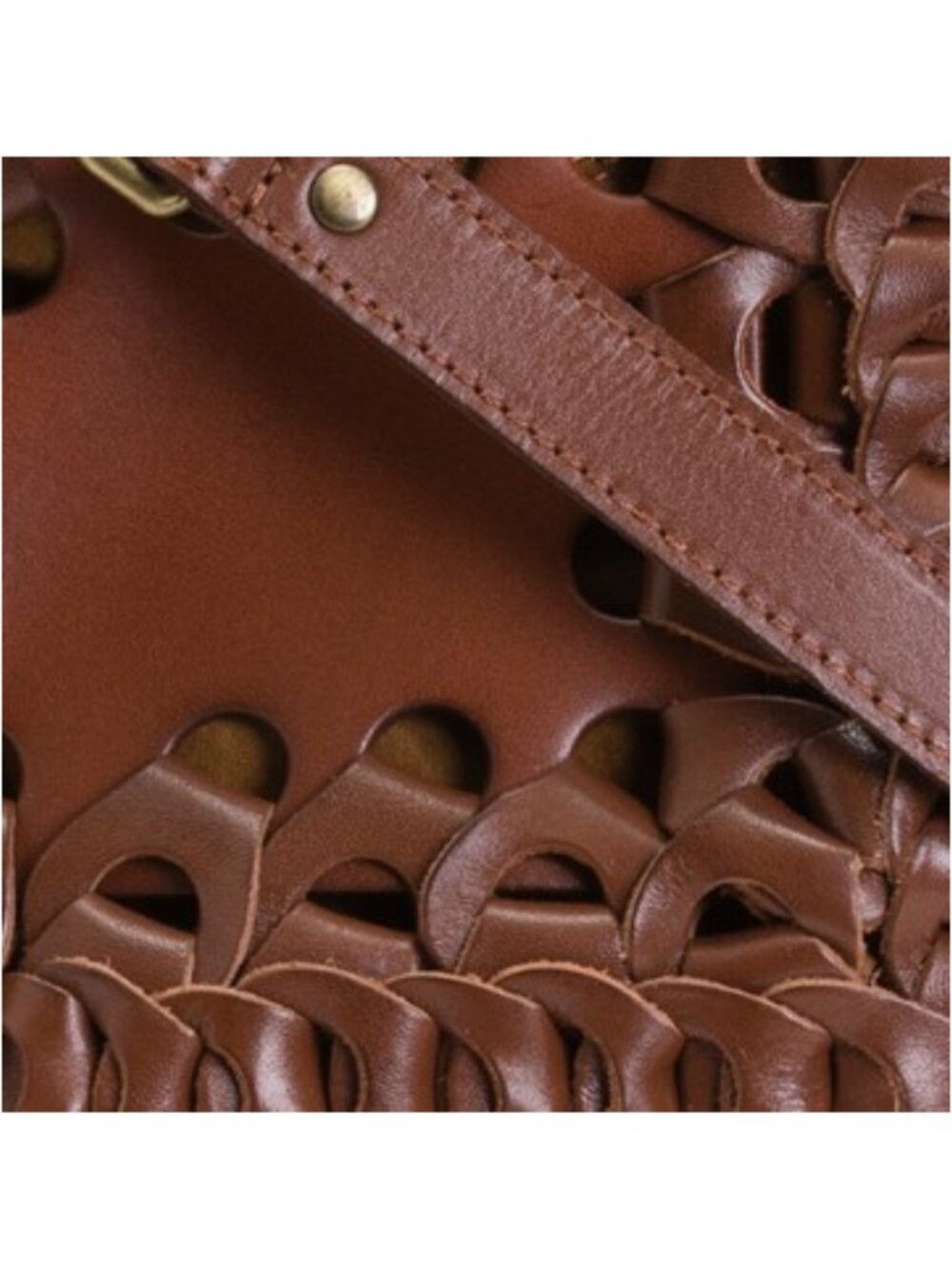 PATRICIA NASH Leather Pisticci Chain Link Top Handle With Shoulder Strap - Picture 4 of 5